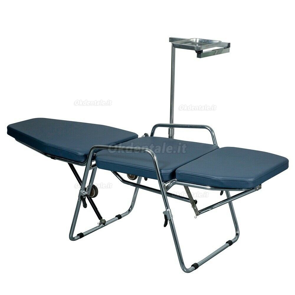 Greeloy GU-P101 Poltrona odontoiatrica portatile pieghevole con vassoio per strumenti e zaino